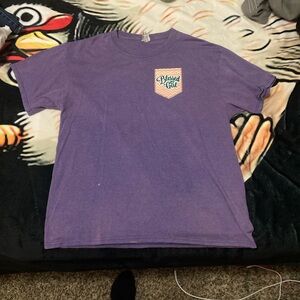 Hanes Violet Tee with Graphic Accent